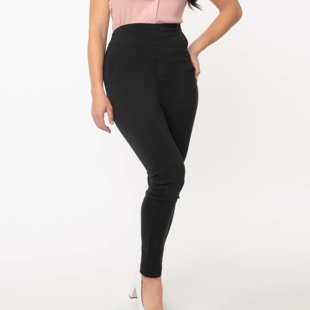 Unique Vintage Pinup Cigarette Pants, Large
